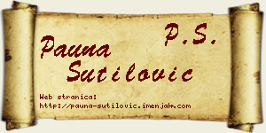 Pauna Šutilović vizit kartica